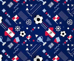 Vector Soccer World Cup Pattern Background