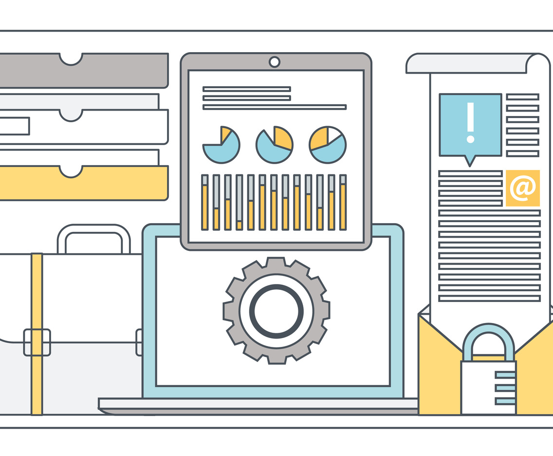 Vector Line Art Flat Design Elements and Accessories