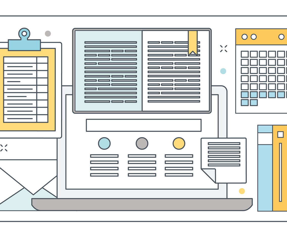 Vector Flat Design Line Art Elements and Accessories