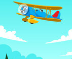 Biplane Illustration