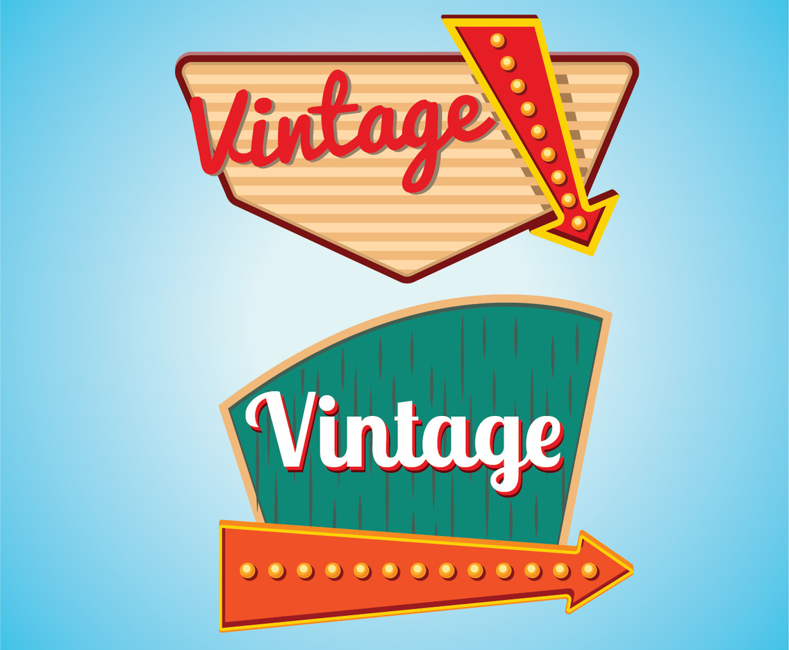 Vintage signsboards Template Set