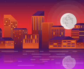 Vector City Landscape Illustration