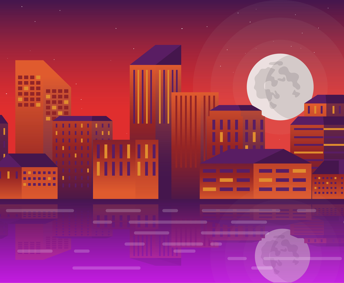 Vector City Landscape Illustration