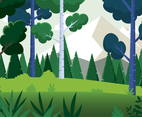 Vector Cartoon Landscape Illustration