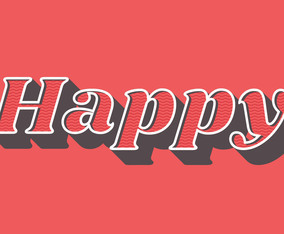 Happy retro typography