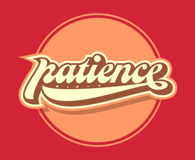 Patience Retro Typography Vector