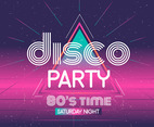 Disco Party Typography Vector