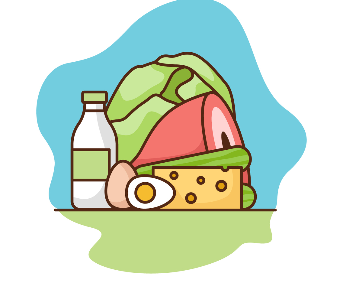 Ketogenic diet illustration