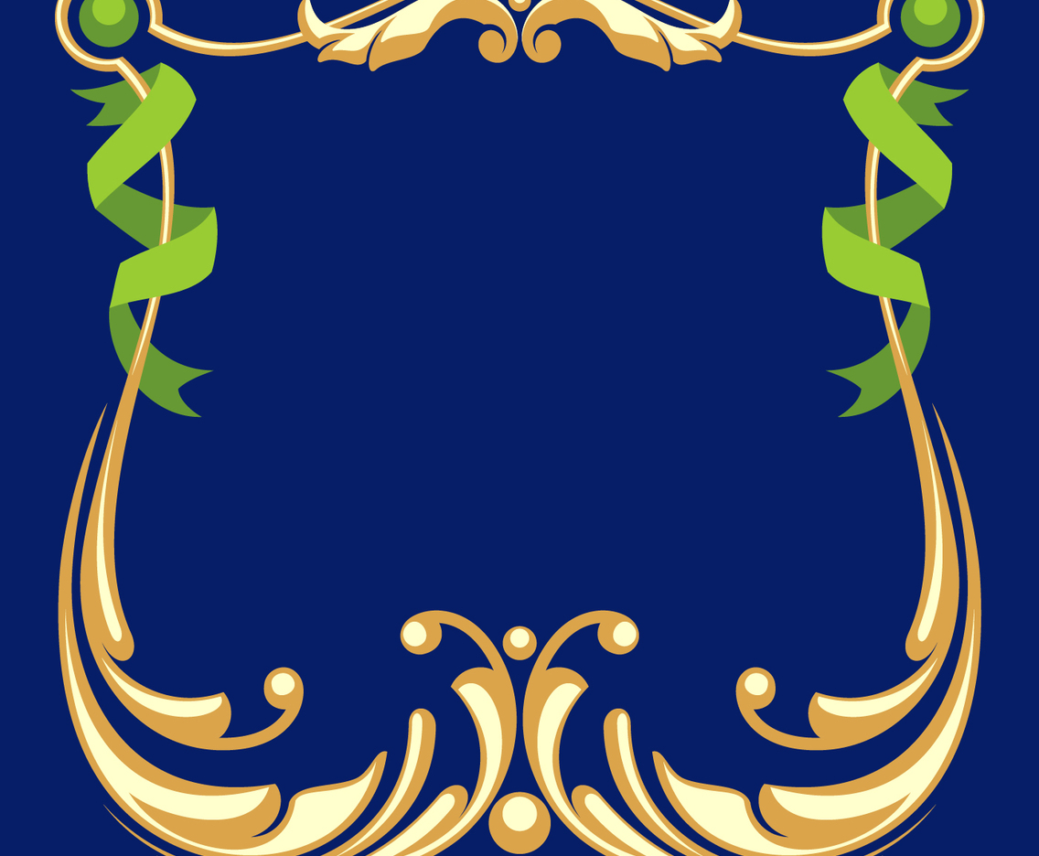 Fileteado Frame With Blue Background Vector