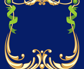 Fileteado Frame With Blue Background Vector