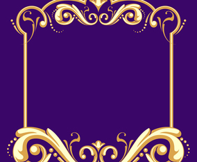 Fileteado Frame With Purple Background Vector