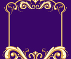 Fileteado Frame With Purple Background Vector