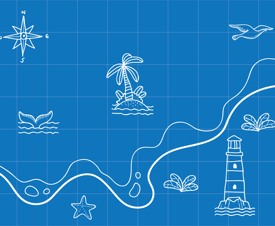 Hand Drawn Nautical Map