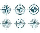 Compass Icon Set Vector