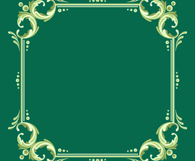 Square Fileteado Frame With Green Background Vector