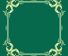 Square Fileteado Frame With Green Background Vector