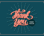 Thank You Retro Lettering Typography