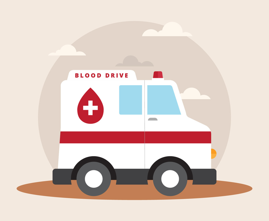 Blood Drive Vector Illustration