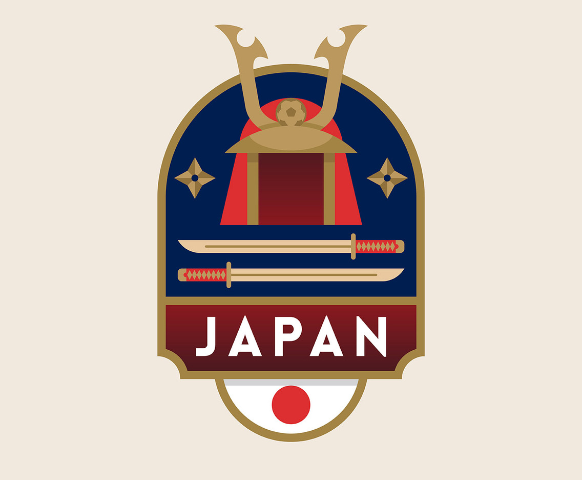 Japan World Cup Soccer Badges