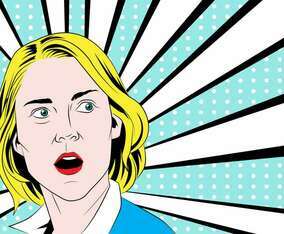 Woman Pop Art Vector Illustration
