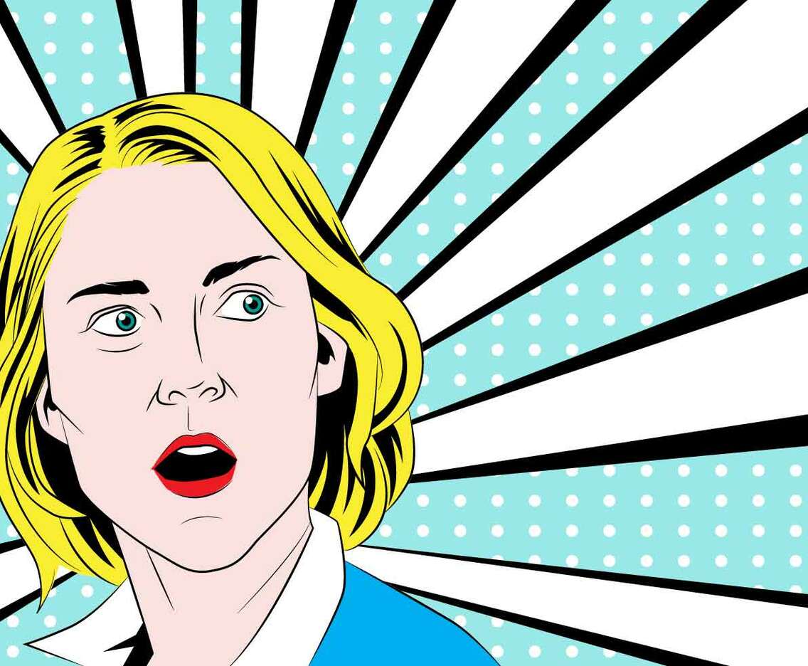 Woman Pop Art Vector Illustration