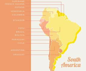 Modern South America Map