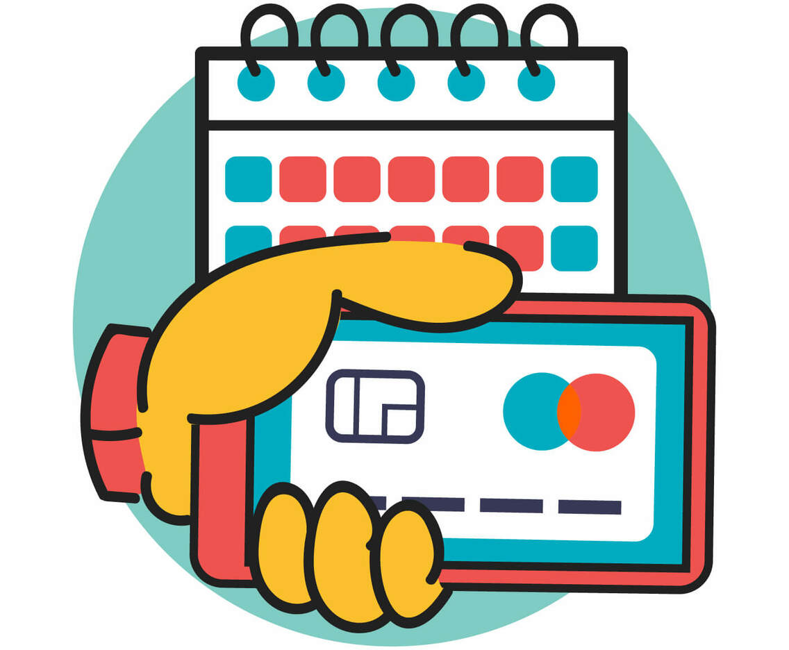 Stylish Drawing Style Illustration of Mobile Transaction for Daily Payment