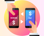 Mobile Payments With Smartphone Illustration