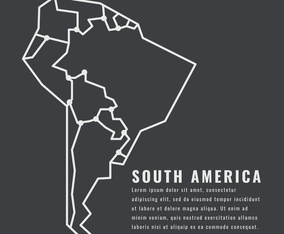 Outlined South America Continent