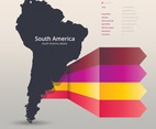 Modern South America Map in Colorful Infographic