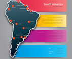 Modern South America Map in Colorful Infographic