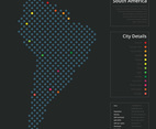 Modern South America Map in Dots Style