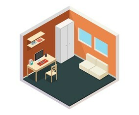Workspace Isometric Set Vector