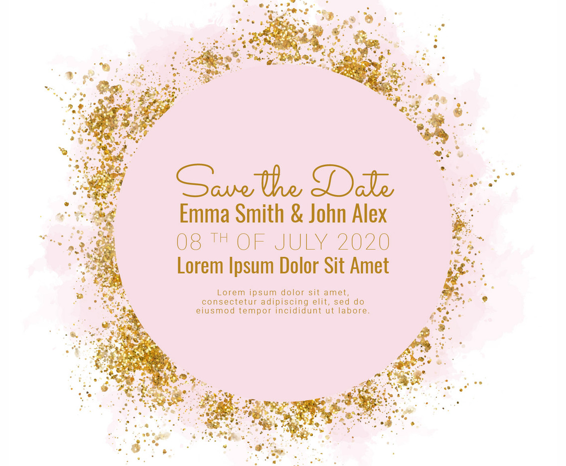 Vector Save the Date Card