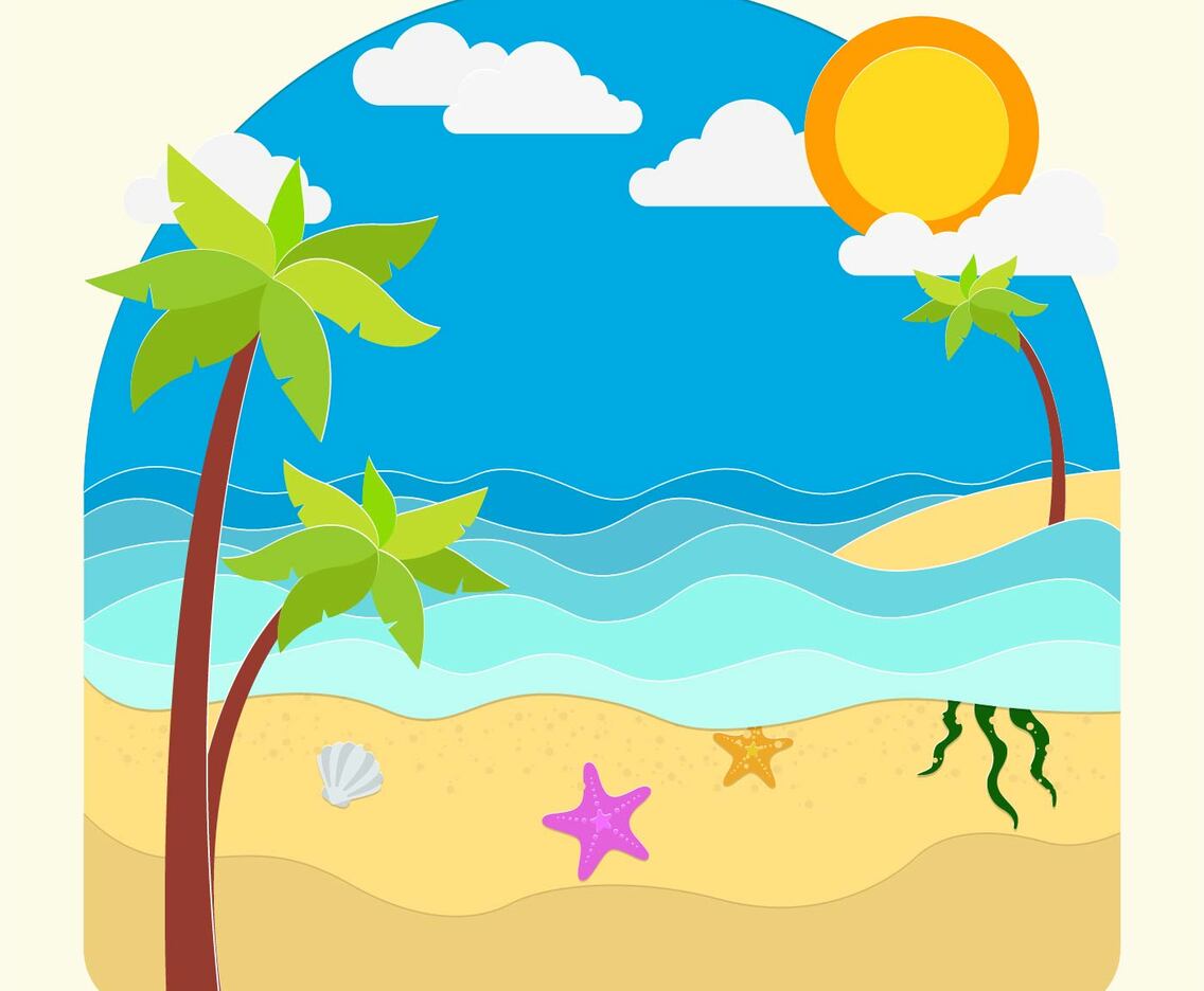 Beach Papercraft