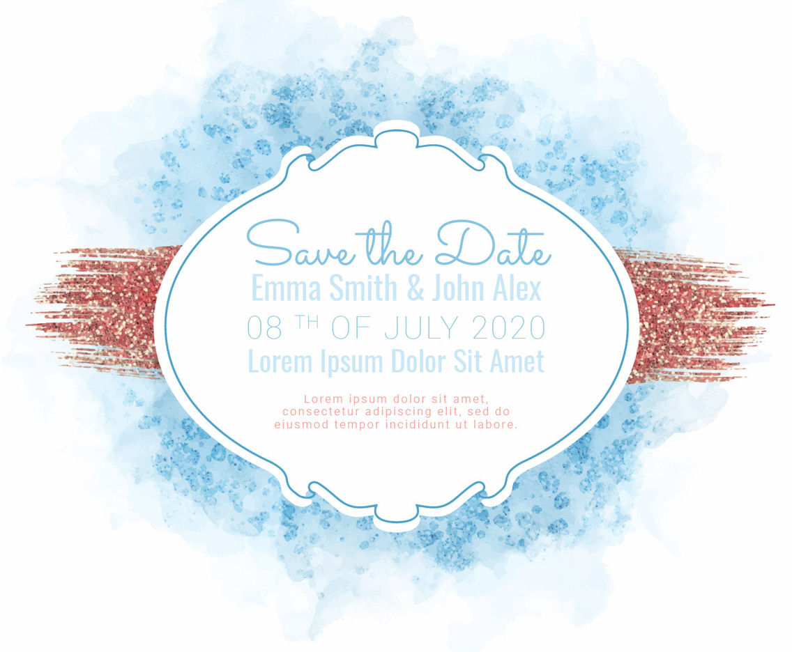Vector Save the Date Card