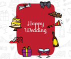 Wedding Card With Doodle Item
