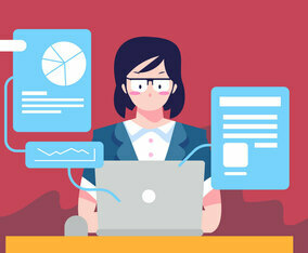 Business Woman With Laptop