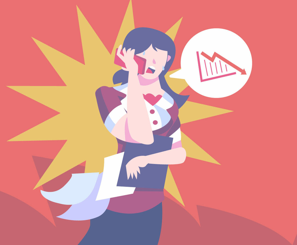 Business Woman Shock