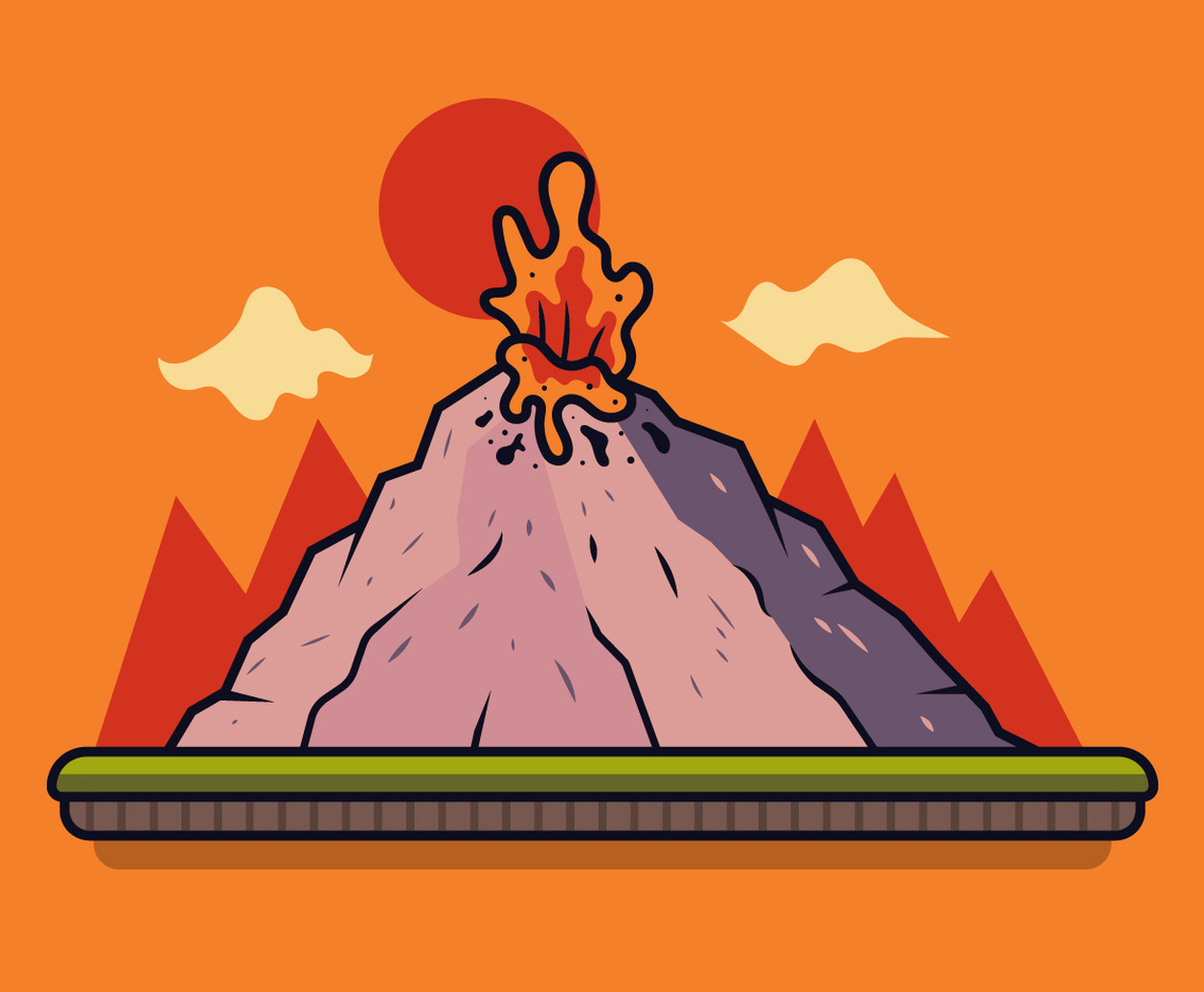 Volcano Vector