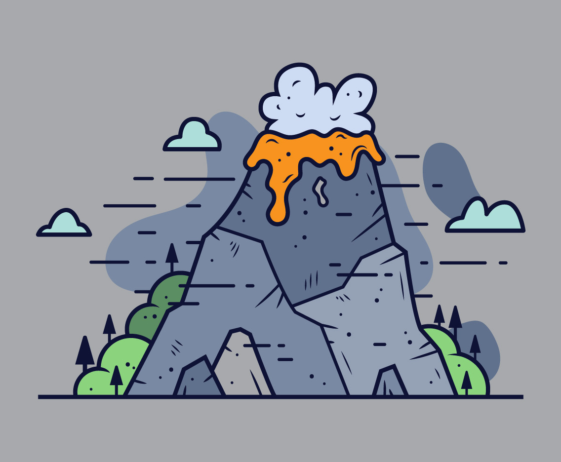Volcano Vector
