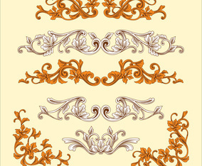 Vintage Baroque Frame Ornament with Engrave Style