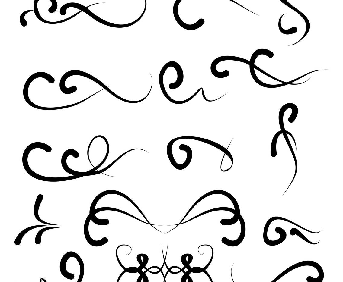 Hand Drawn Decorative Ornamental Elements