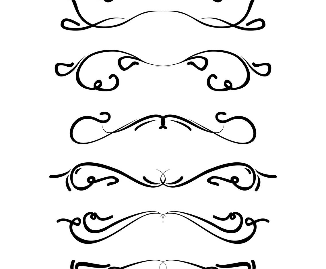 Hand Drawn Decorative Ornamental Elements