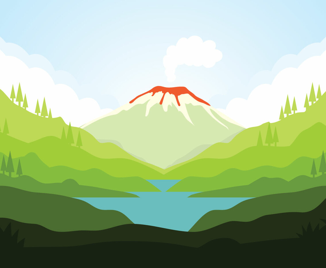 Volcano vector