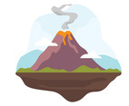 Volcano Eruption Illustration