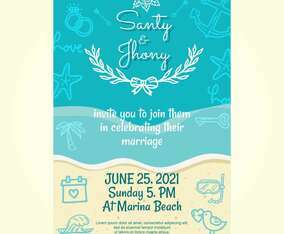 Beach Wedding Invitation
