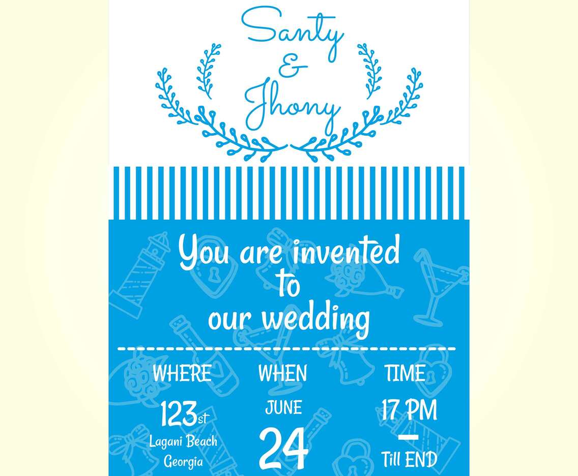 Beach Wedding Invitation