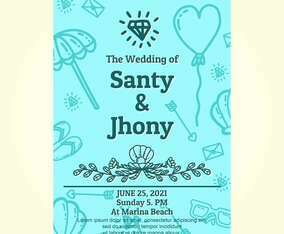 Beach Wedding Invitation