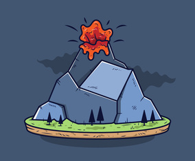 Volcano Vector